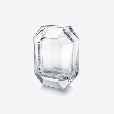 Octogone Vase Clear Baccarat