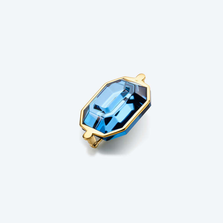 Harcourt Gold plated Brooch Riviera Blue