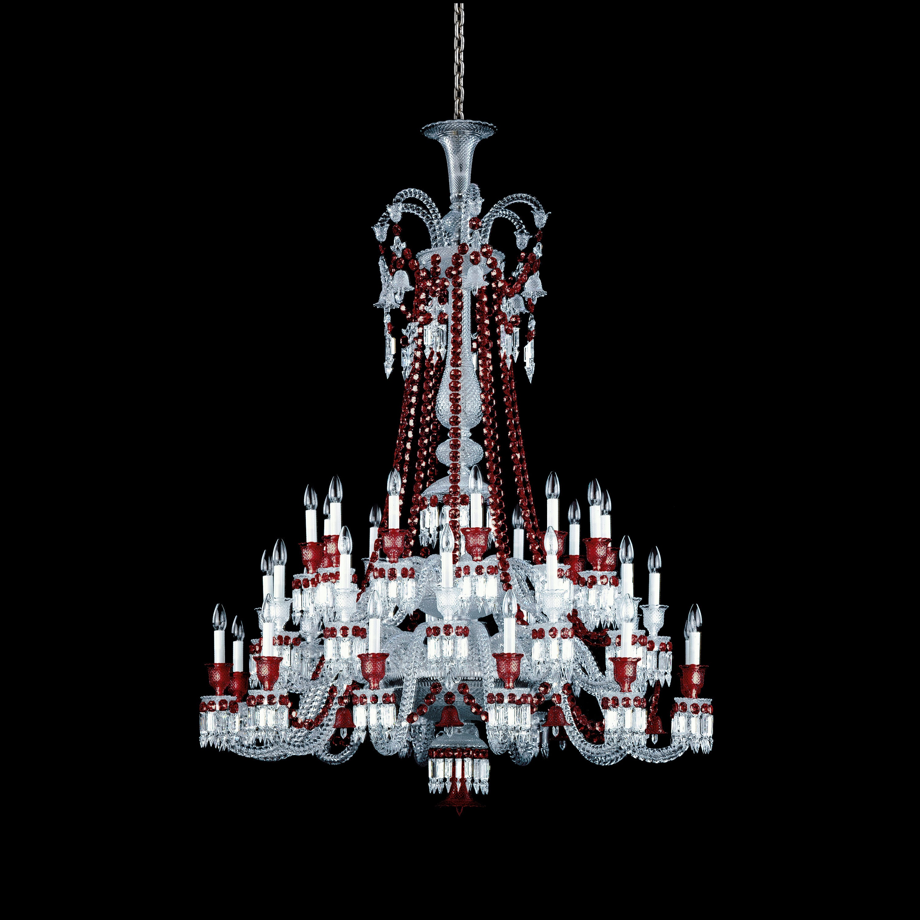 Zénith Chandelier Red (24L) | バカラ 日本