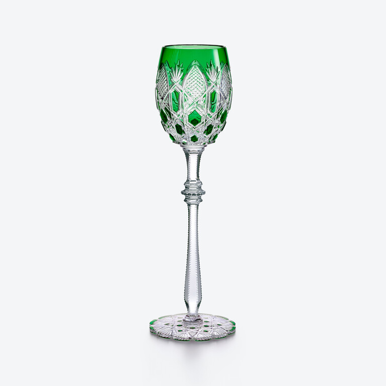 Tsar Wine Glass Baccarat, Wine glass in Crystal Green