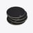 Octogone Coasters x4 Baccarat in Lacquer Black