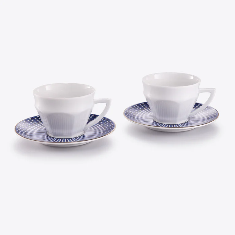 Tazas de t&eacute; Arcadia Talleyrand Baccarat en Porcelana Blue Ver 1