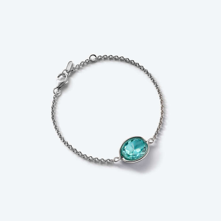 Bracelet Croisé Argent Turquoise