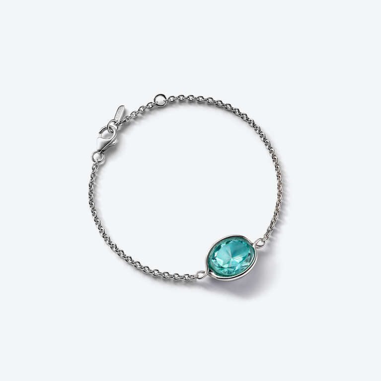 Croisé Silver Bracelet Turquoise