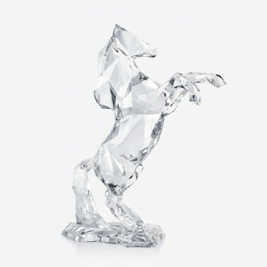 Sculpture Cheval Pégase Polygon Baccarat en Cristal Clair