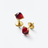 Médicis Gold Plated Earrings, Red Mirror