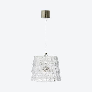 Tuile de Cristal Chandelier Frozen L Baccarat in Crystal Clear