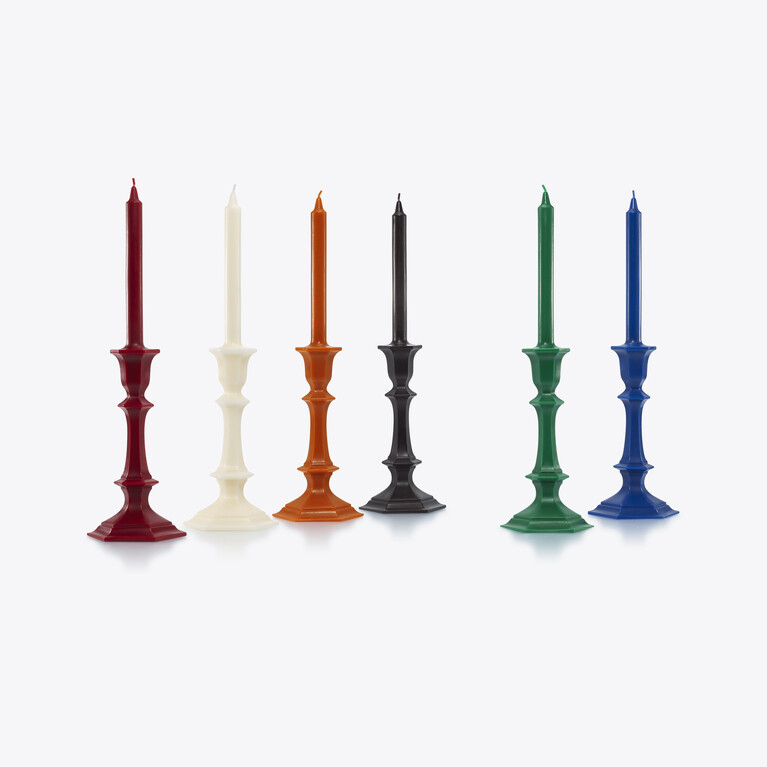 Harcourt Candlestick Candle Baccarat in Wax White View 2