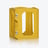 Octogone Decanter Case Baccarat in Yellow Leather