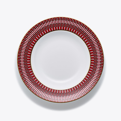 Select アルカディア スーププレート Baccarat、レッドの磁器製