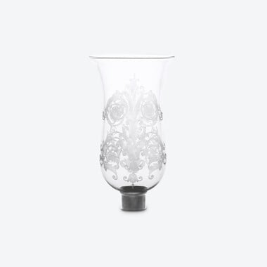 Tulip Hurricane Shade Flat Top Acanthus Baccarat in Crystal Clear