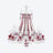Z&eacute;nith Rot Kronleuchter (24L) Baccarat in Rotem Kristall