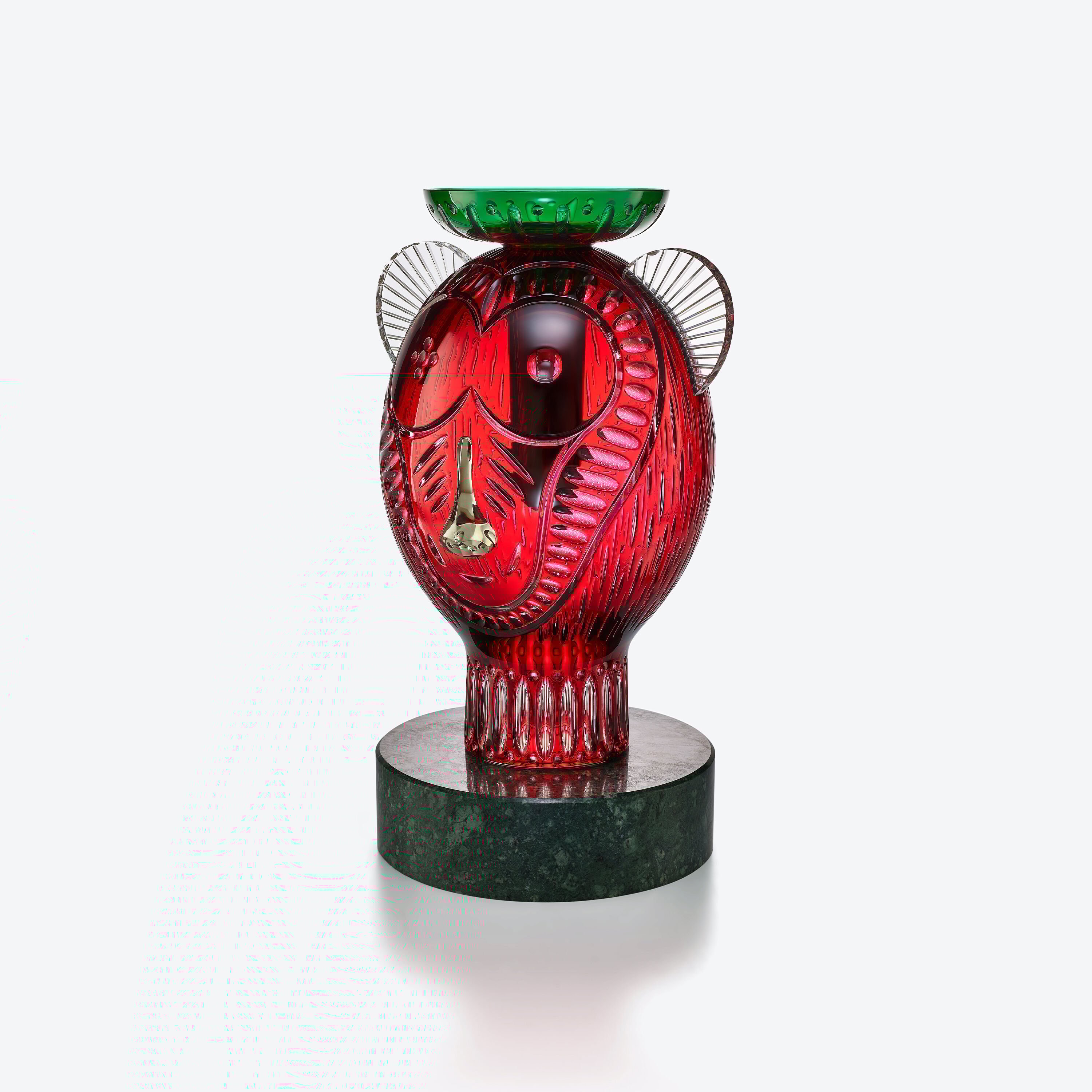 Baccarat バカラ ファウナクリストポリス フィギュリン トリ ピンク バカラ（Baccarat）ファウナクリストポリス 2-815-007 鳥／トリ