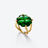Trèfle Gold Plated Ring Green