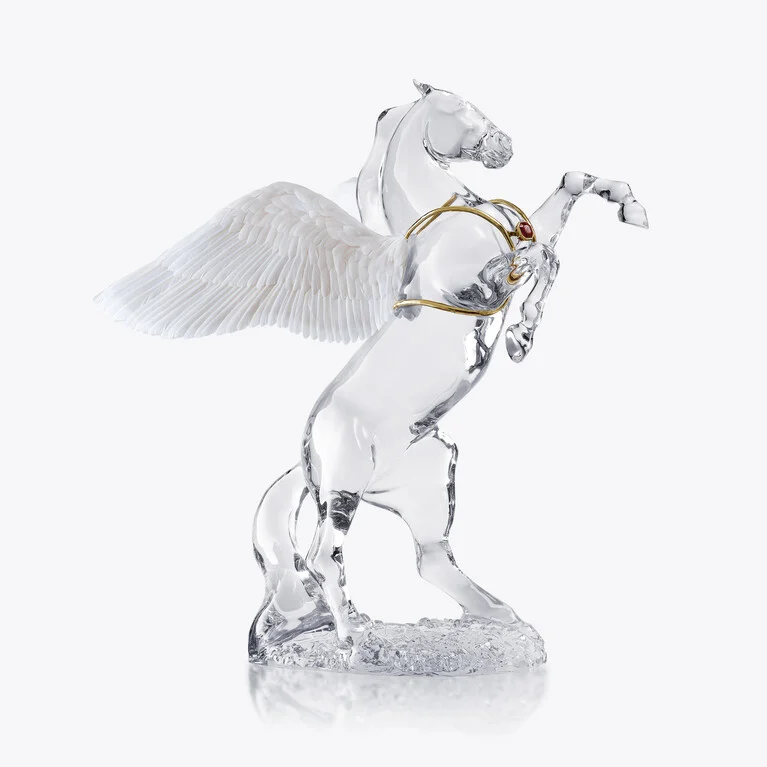Olympus Pegasus Horse Sculpture Baccarat in Crystal Clear View 1