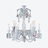 Zénith Flou, Je te Vois Flou Chandelier (12L) Baccarat in Crystal Pink