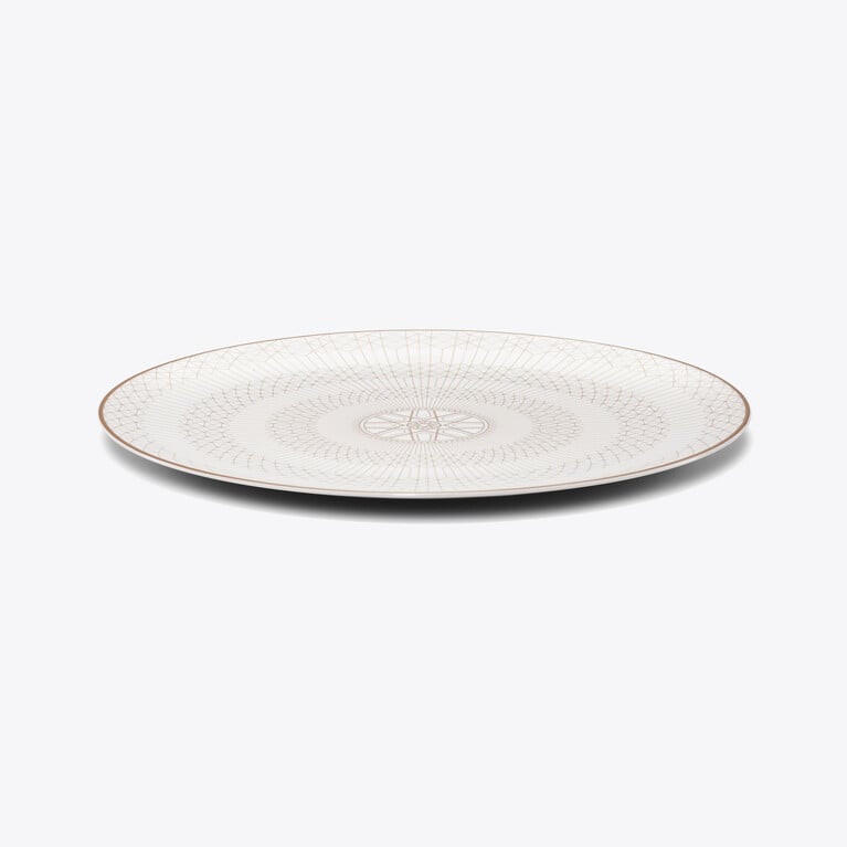 Arcadia Gold & Platinum Charger Plate  Baccarat