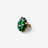 Trèfle Gold Plated Brooch Green Baccarat