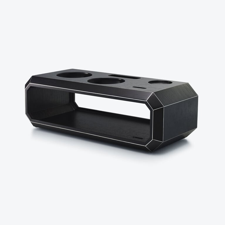 Octogone Bar Accessory Case Black Oak Baccarat in Wood Black