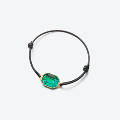 Select Bracciale placcato de oro Harcourt Baccarat in 18-Karat Gold-Plated Green