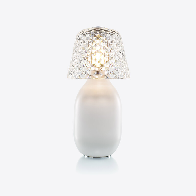Baby Candy Light Tragbare Lampe Baccarat in Wei&szlig;em Keramik Siehe 1