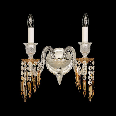 Applique Z&eacute;nith Charleston (2L) Baccarat en Cristal Jaune