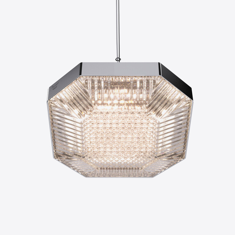 Octogone Ceiling Lamp (1L) Baccarat in Crystal Clear View 2