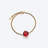 Trèfle Gold Plated Bracelet Iridescent Red Baccarat