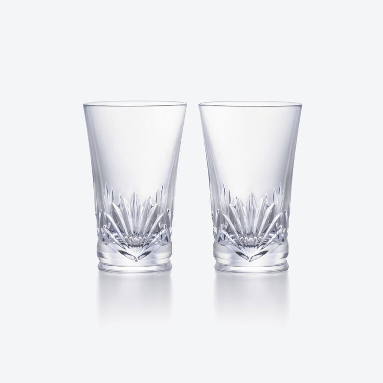 グラスジャパン ルテシア 2客セット Baccarat、クリアのクリスタル製