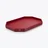 Octogone Tray L Baccarat in Recycled leather Red