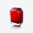 Octogone Vase Baccarat in Crystal Red