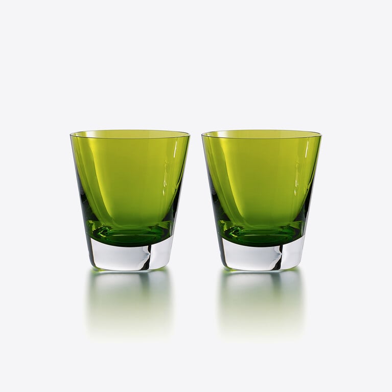 Mosa&iuml;que Tumblers Baccarat, Spirit glass in Crystal Green