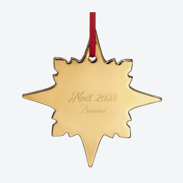 Ornement No&euml;l 2023 Baccarat en Cristal Or Voir 2