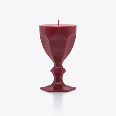 Harcourt Candlestick-Kerze Baccarat in Rotem Wachs