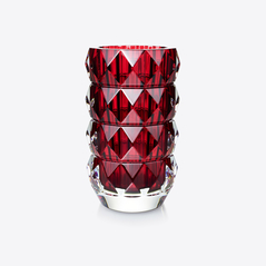 Select Louxor Round Vase M Baccarat in Crystal Red