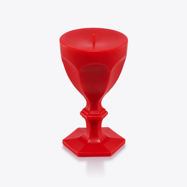 Harcourt Glass Candle Baccarat in Wax Red View 2