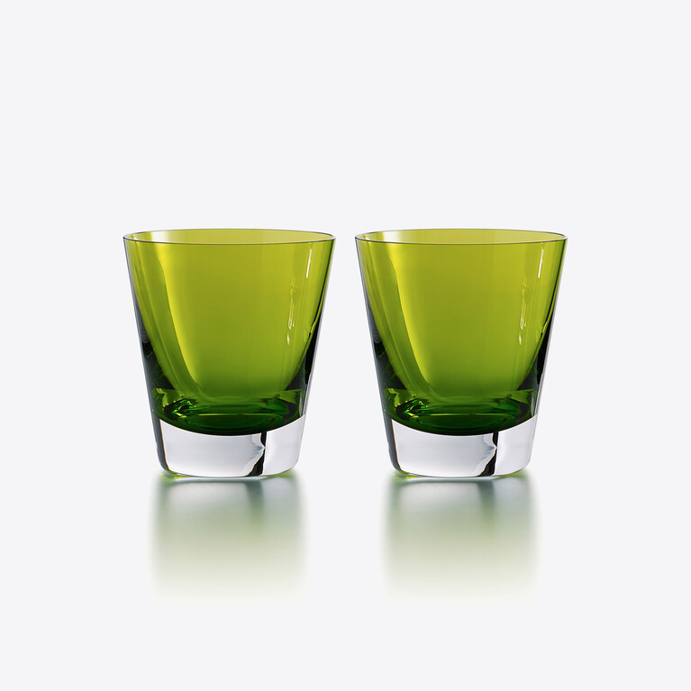 Mosa&iuml;que Tumblers Baccarat, Spirit glass in Crystal Green