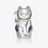 招财猫 Baccarat, 金色水晶制成