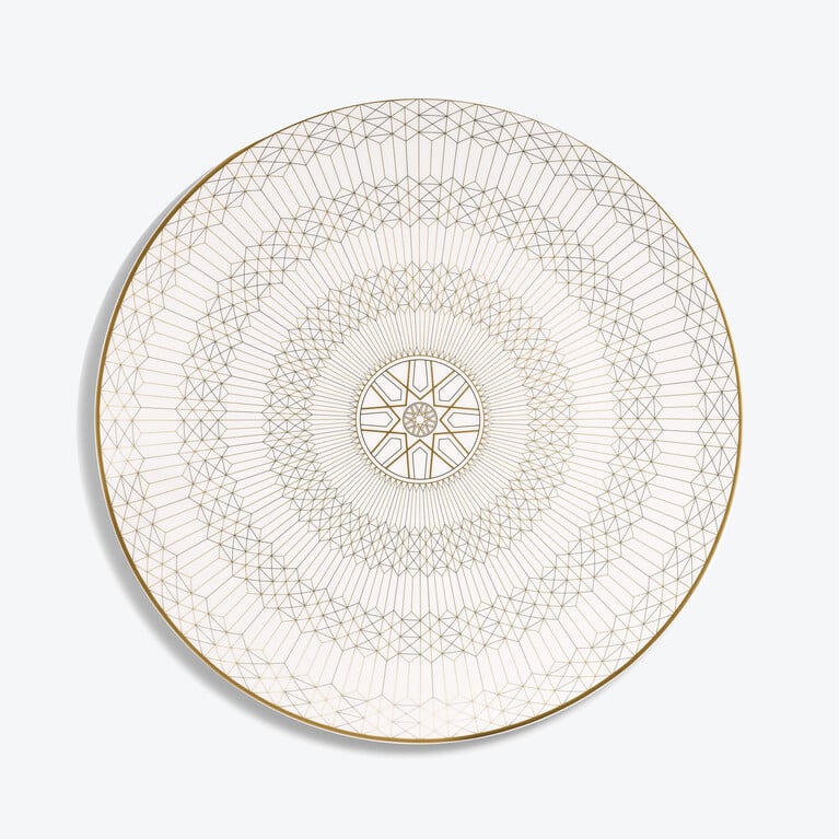Arcadia Gold & Platinum Show Plate Baccarat in Porcelain Gold View 1