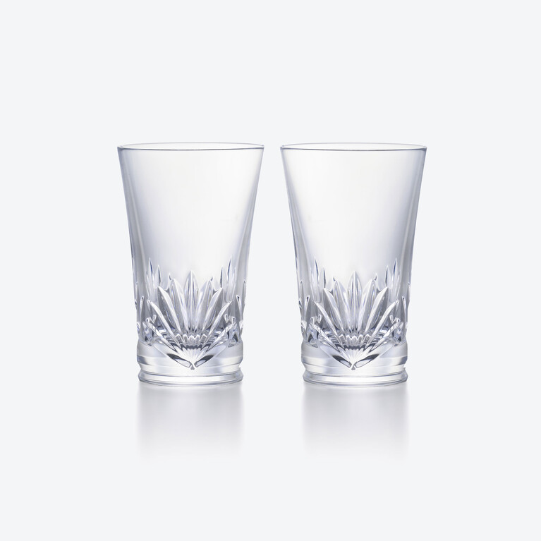 グラスジャパン ルテシア 2客セット Baccarat、クリアのクリスタル製