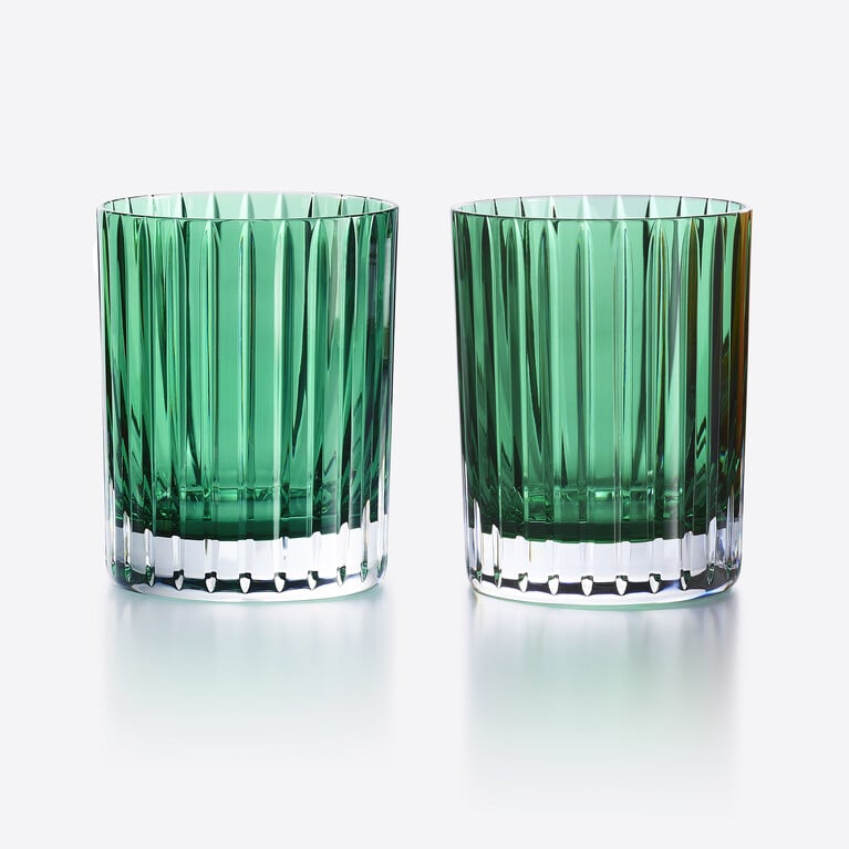 Harmonie Tumblers Colors of Joy Baccarat, Water glass in Crystal Green View 1