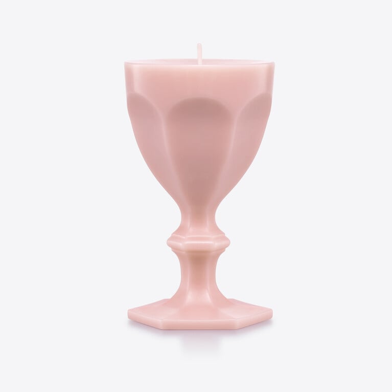 Harcourt Glass Candle Baccarat in Wax Pink View 1