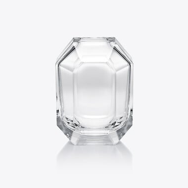 Vase Soliflore Octogone Baccarat en Cristal Clair