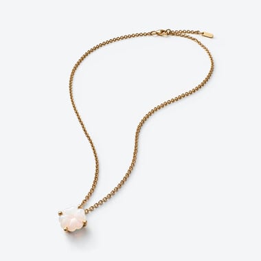 Trèfle Gold Plated Necklace White Baccarat