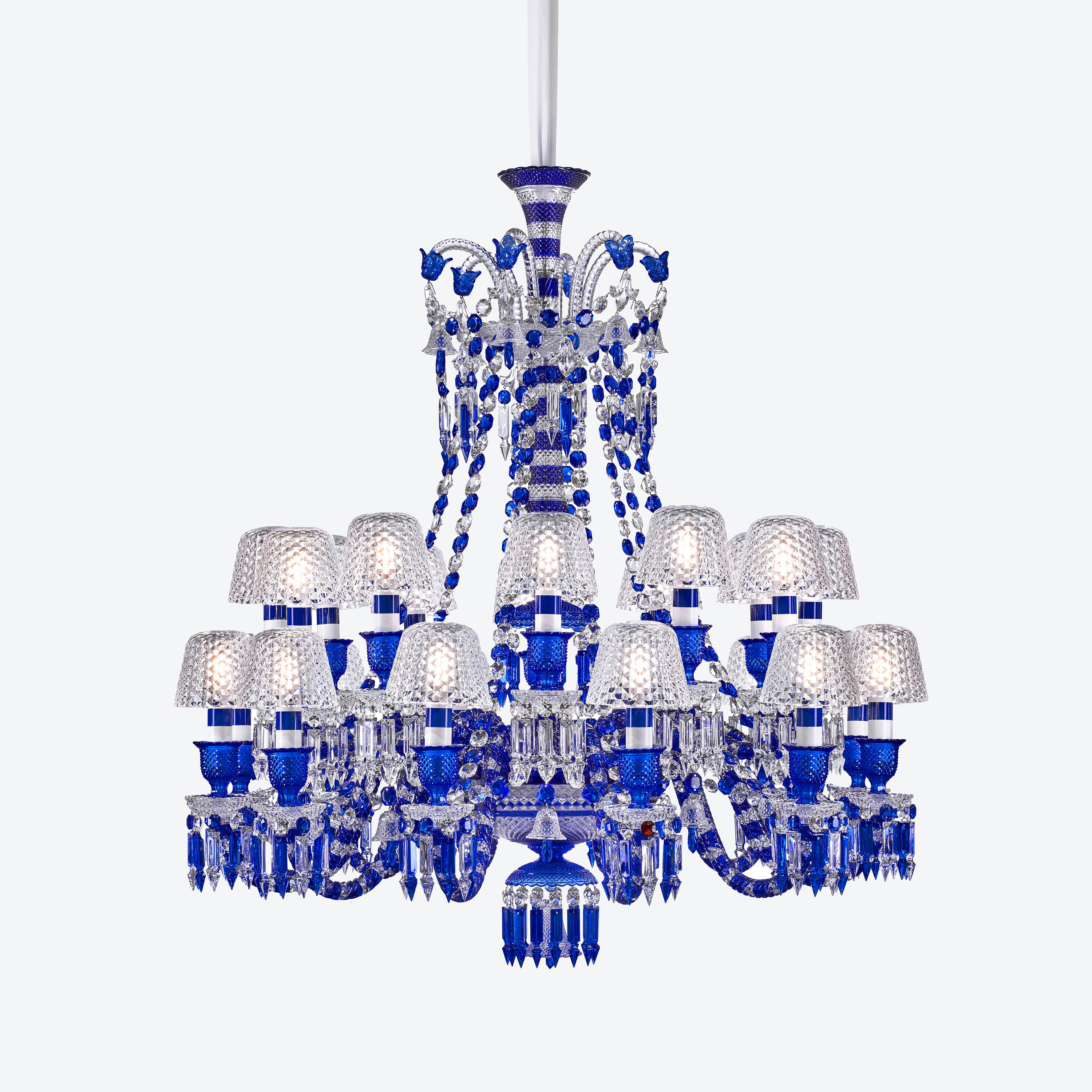 Zénith Faunacrystopolis Chandelier Blue (24L) | Baccarat Poland