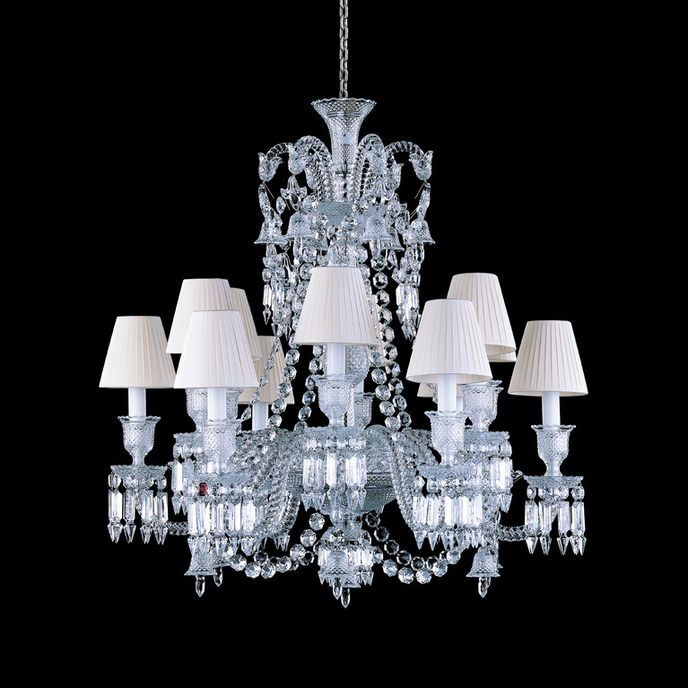 Zénith Chandelier Short (12L) Baccarat in Clear Crystal