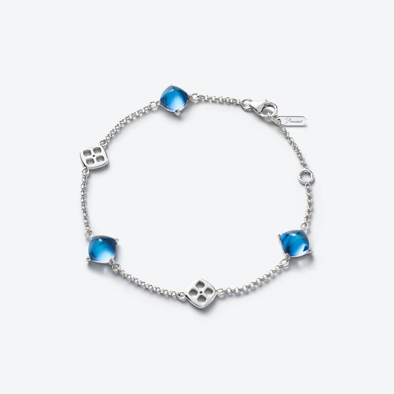 Mini M&eacute;dicis Silver Bracelet Baccarat in Blue Silver View 1