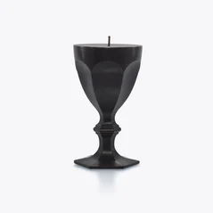 Select Harcourt Glass Candle Baccarat in Wax Black