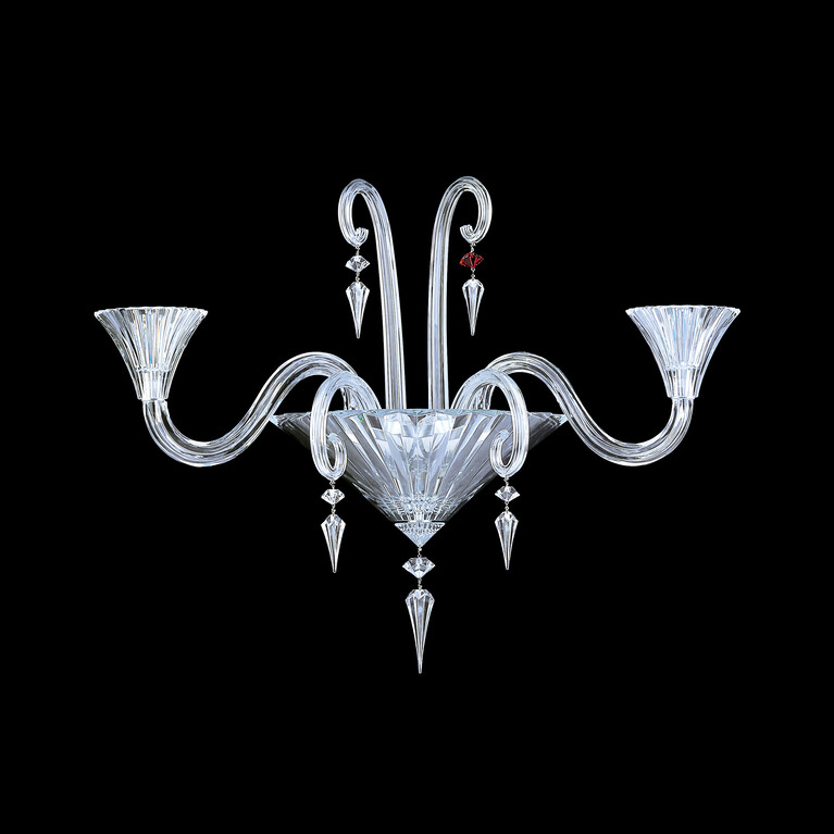Mille Nuits Wandleuchte (2L) Baccarat in Klarem Kristall Siehe 1