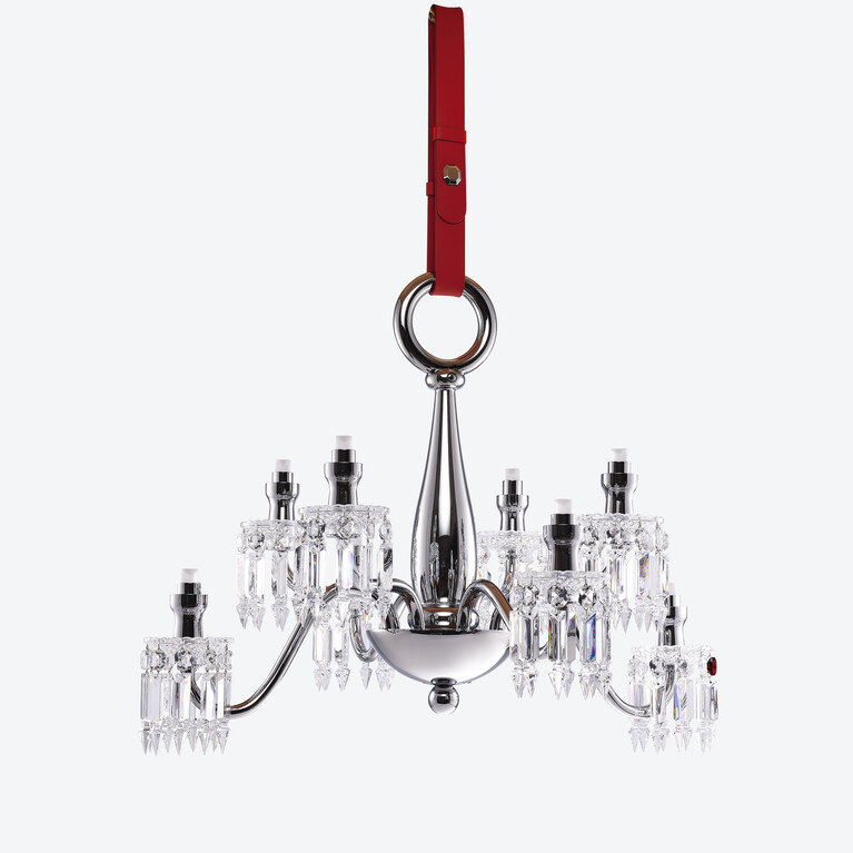 Z&eacute;nith Nomade Chandelier (08L) Baccarat in Crystal Silver